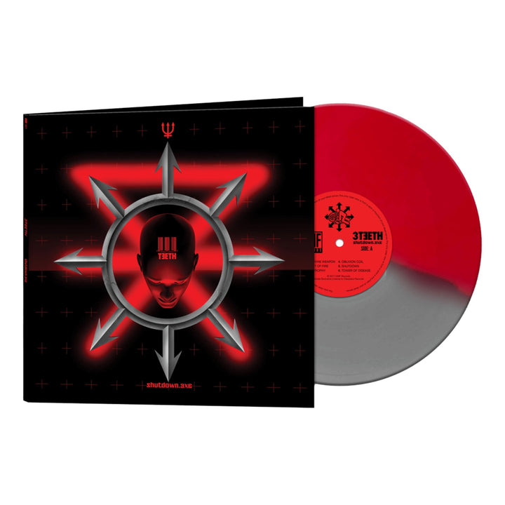 3TEETH - Shutdown.exe – Limited Edition Red/Silver Split Color Vinyl LP