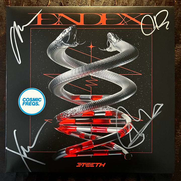 3TEETH – EndEx – Limited Edition Ultra-Clear / Red Spatter Vinyl LP (SIGNED)