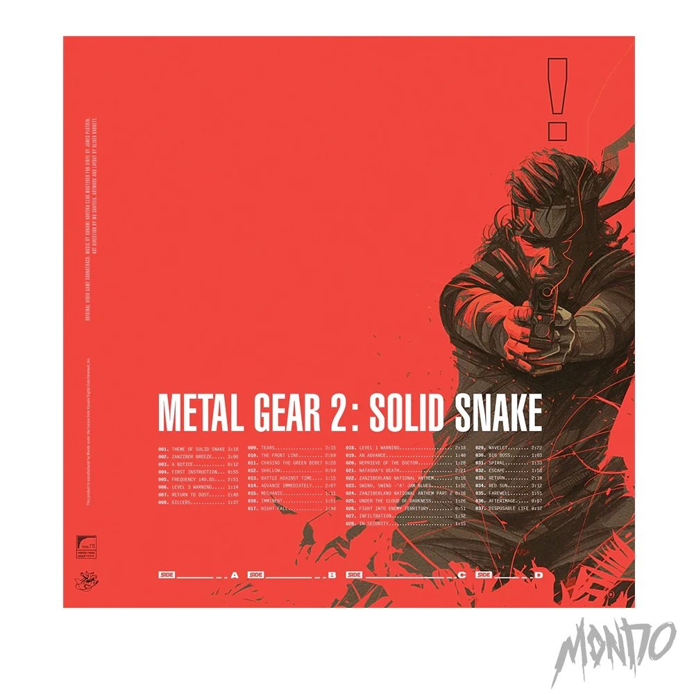 Metal Gear 2: Solid Snake – Original Video Game Soundtrack – Transparent Red Vinyl 2 LP