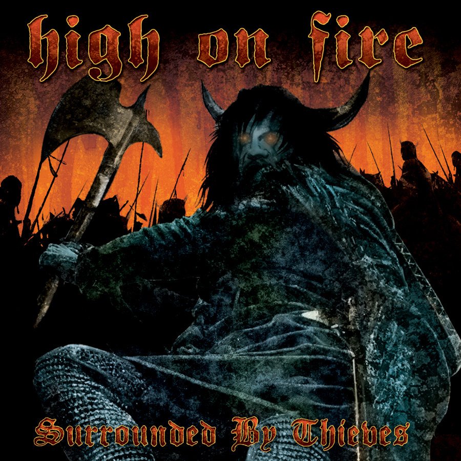 High On Fire – Surrounded By Thieves – Aqua Blue & Black Galaxy Effect Merge Vinyl 2 LP